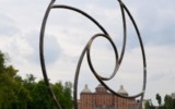 Aruch, 2013, tube-shaped iron Ø800x15 cm, Racconigi 2013, Setting. Mauro Staccioli, Aruch, 2013, Racconigi 2013, foto 6