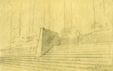 Laterizi e cemento, Galleria Nazionale d'Arte Moderna e Contemporanea, Roma, 1981, Drawing Mauro Staccioli, Roma 1981, disegno 1