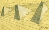 Laterizi e cemento, Galleria Nazionale d'Arte Moderna e Contemporanea, Roma, 1981, Drawing Mauro Staccioli, Roma 1981, disegno 5