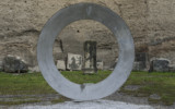 Anello, 2011, concrete and iron, Ø220x20 cm, Ph. E. Giovinazzo Mauro Staccioli, Anello 2011, Terme di Caracalla 2018, foto 20