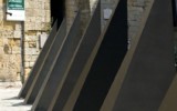 Barriera 1972-2009, concrete and iron, cm 160x160x180, Fonti di Docciola (located at the entrance of Logge di Palazzo Pretorio) Foto di T. Perissi. Mauro Staccioli, Barriera 1972-2009, Volterra 2009